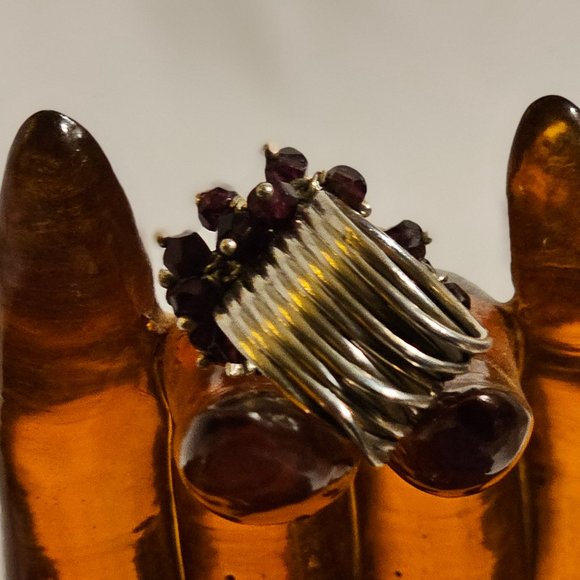 Amethyst Bead cocktail ring - Picture 6 of 7